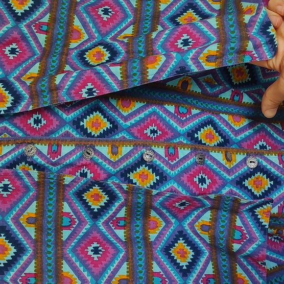 VTG 90s Western cropped button down - Picture 4 of 8